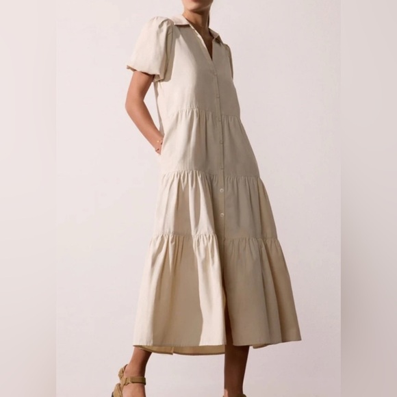 NWT [Brochu Walker] Havana Short-Sleeved Button-Up Dress Hot Pink Women’s Small - Picture 9 of 10